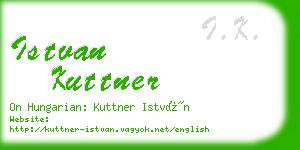 istvan kuttner business card